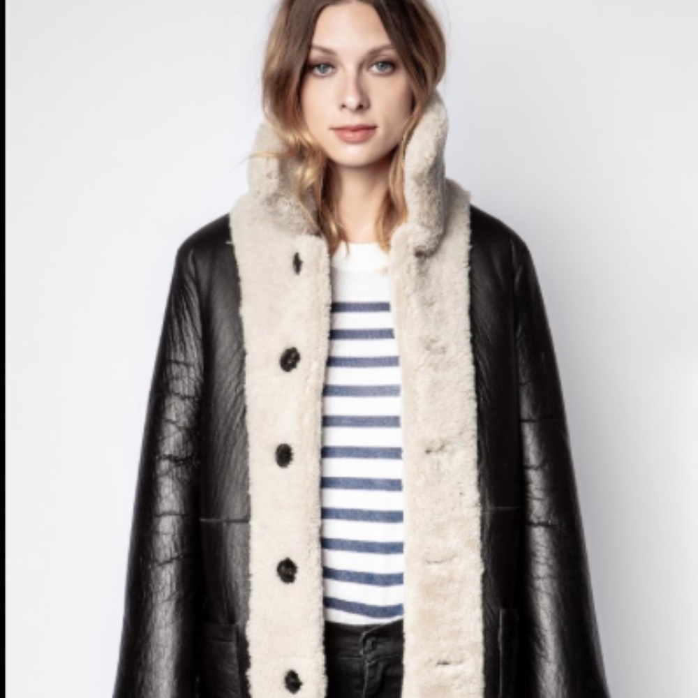 Zadig & Voltaire "Magdas" reversible sheepskin coat